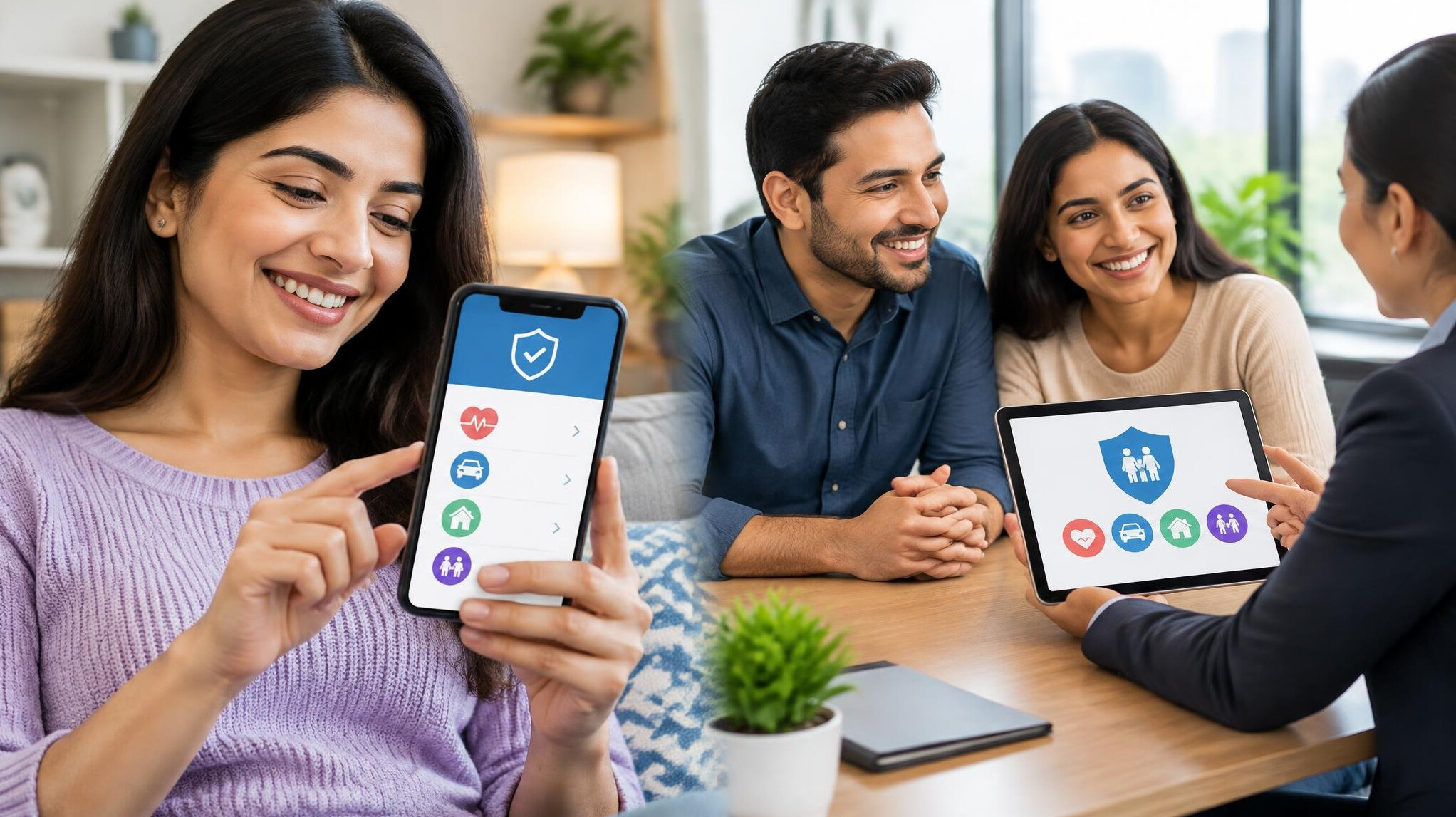 customer using insurance app
